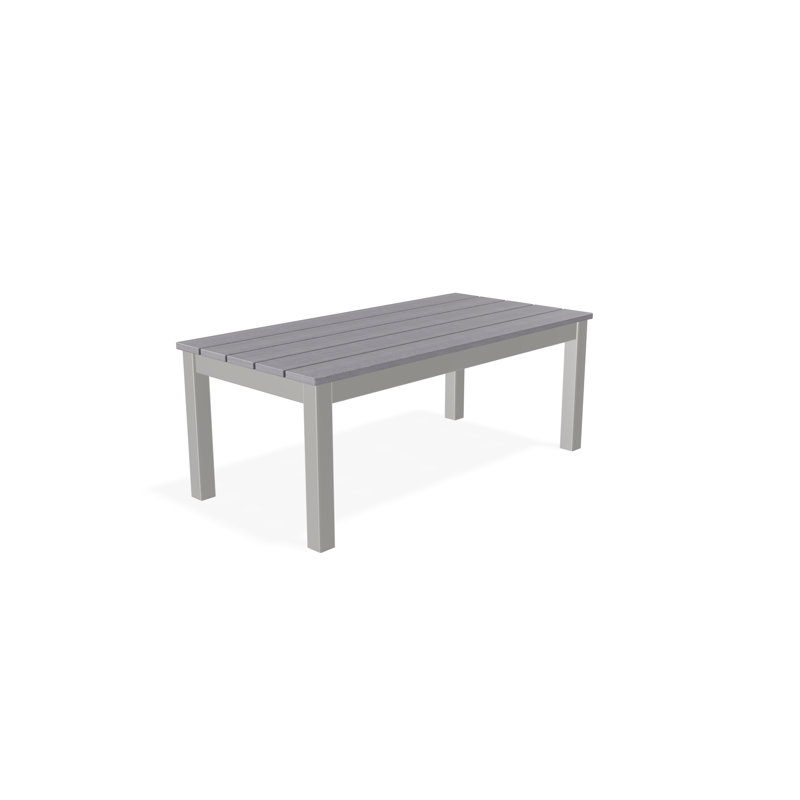 Outdoor Rectangular Coffee Table, Gray/Snow