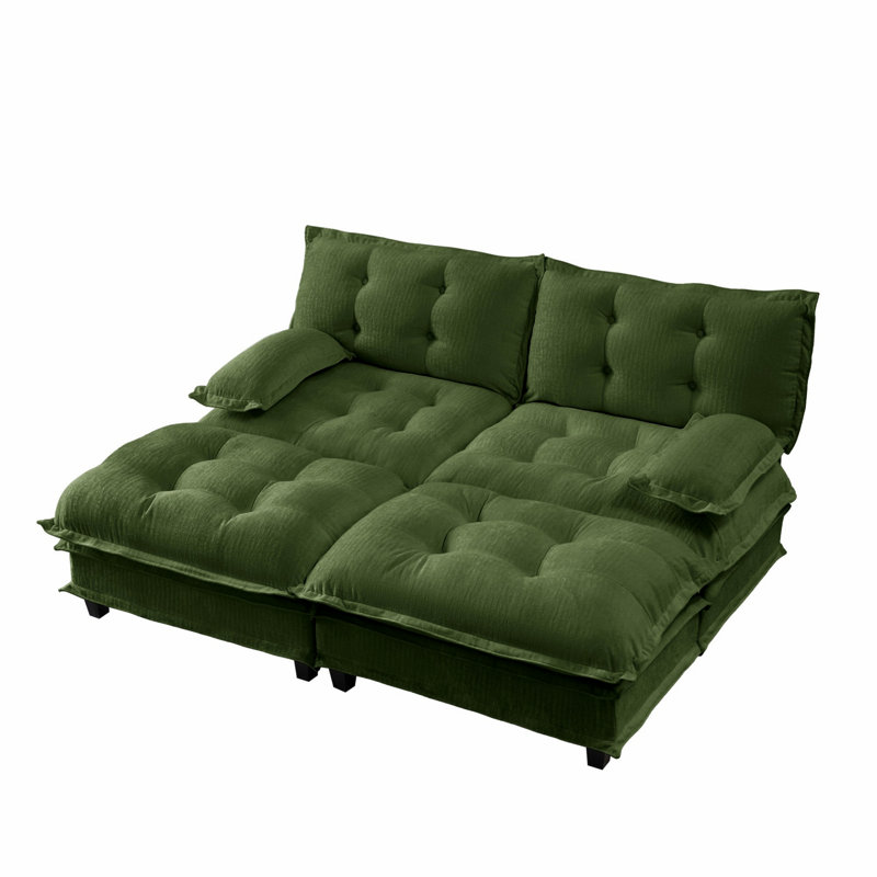 Canapé moderne avec 2 repose-pieds pour espaces de vie