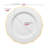 White with Gold Rim Round Blossom Disposable Plastic Dinnerware Value Set - 120 Sets