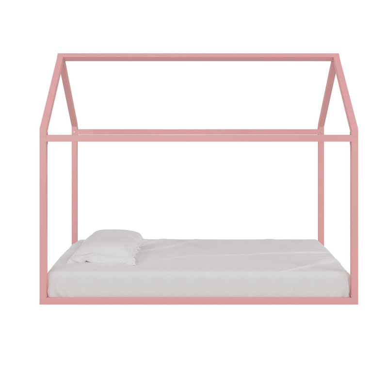 Nova Metal Montessori House Bed, Twin, Pink
