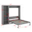 Lit escamotable mural avec tablettes Murphy-1337584122