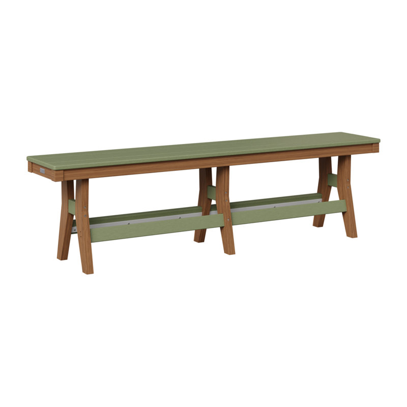 Banc de 66 po Berlin Gardens Harbor, 18" H x 66" W x 12.5" D, Sage/Antique Mahogany