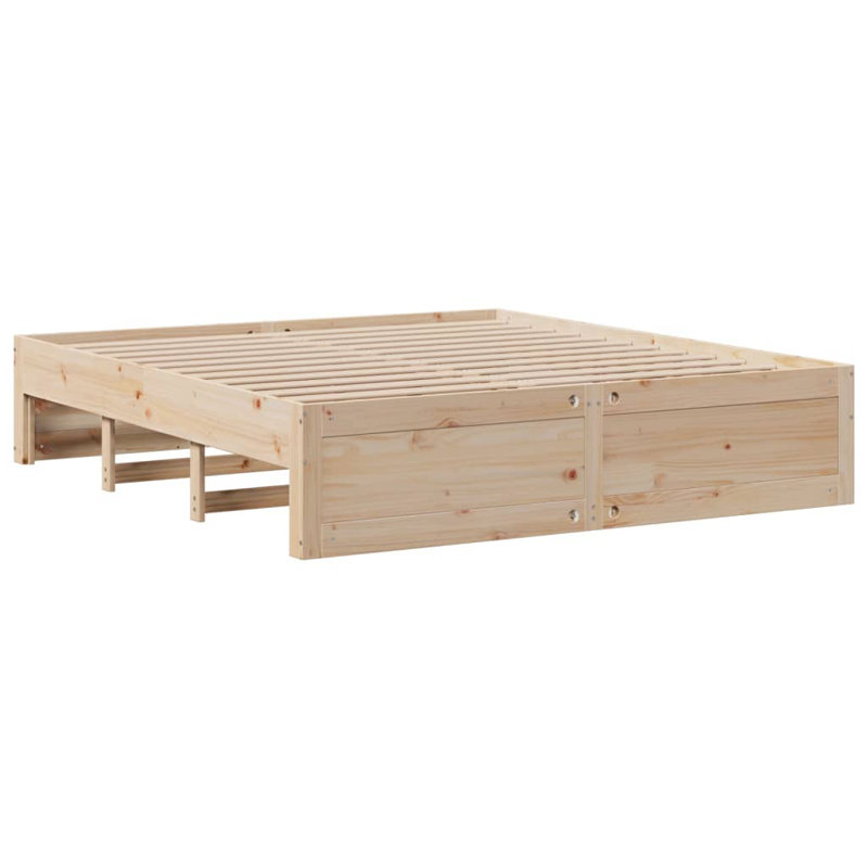 Lagarde Solid Wood Storage Bed, White, Kingsize (5')