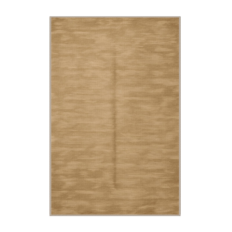 Machine Washable Solid Brown Area Rug, Rectangle 4' x 6'