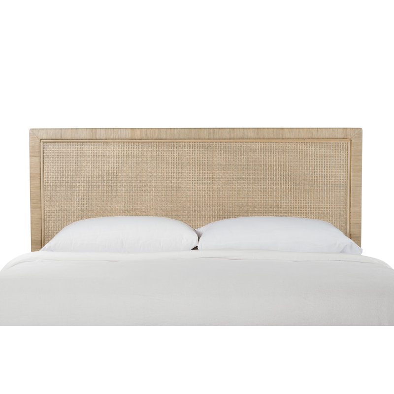 Naples Rattan Headboard, Queen, Antique Frost White