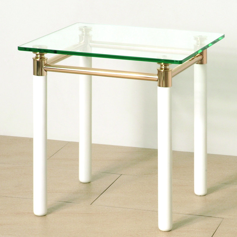 Dragon Side Table, White, 54cm H x 60cm W x 50cm D