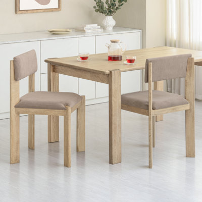 Amaro Solid Wood & Upholstery Accent Dining Chairs - Fully Assembled