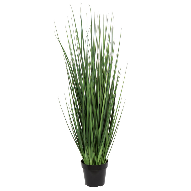 Herbe verte artificielle en pot, H 48 po x l 24 po x P 24 po