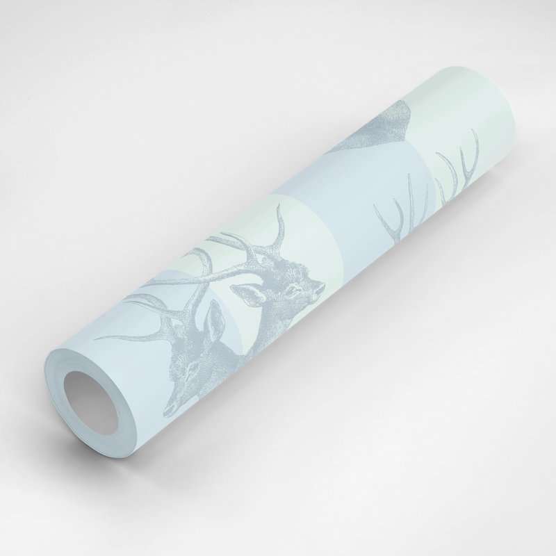 Stag 10' L x 24" W Peel and Stick Wallpaper Roll, Gray