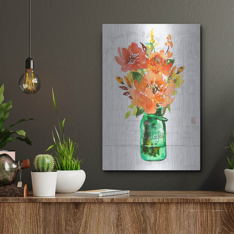 «Le Parfait Jar A» par Jean Plout, art mural en métal, H 16 po x l 12 po
