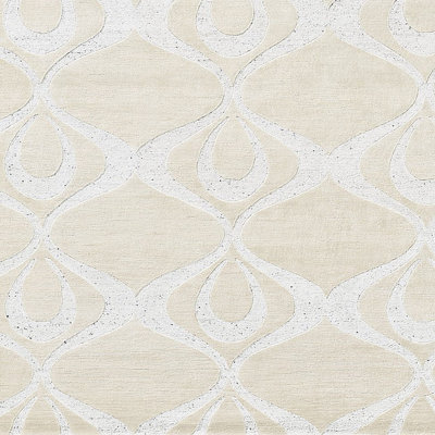 Tapis géométrique ivoire / blanc