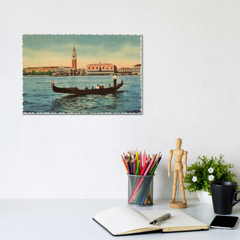 Gondola 1 Piece Wrapped Canvas Painting, 20.32cm H x 30.48cm W x 1.91cm D