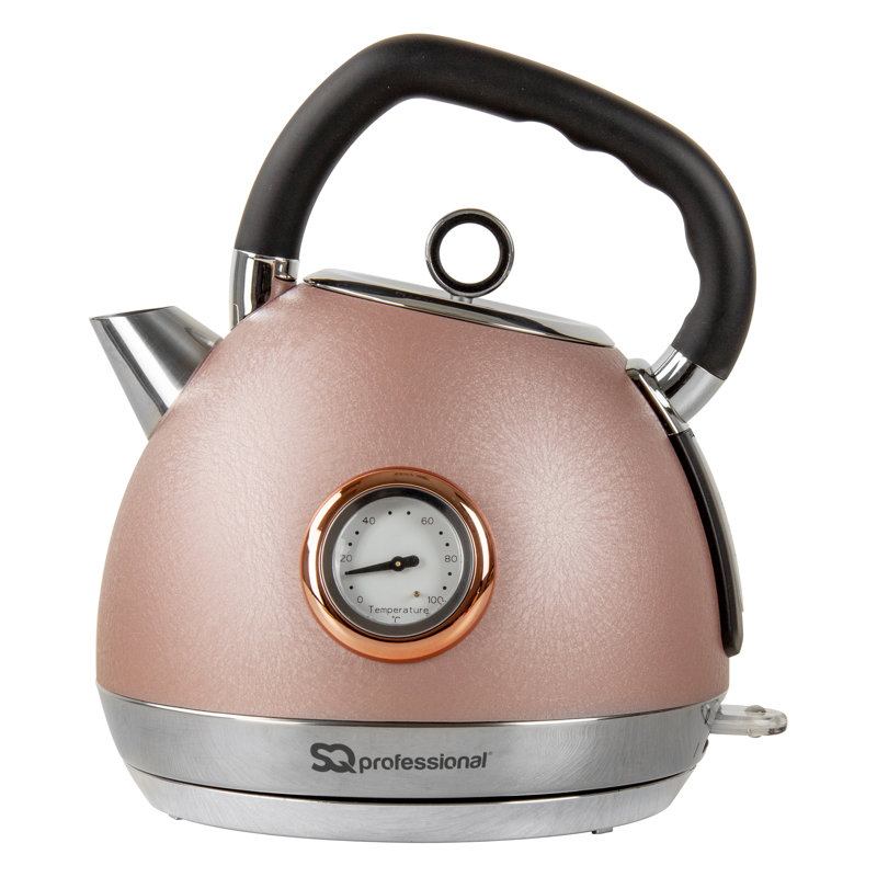 SQ Professional Epoque 1.8L Stainless Steel Electric Tea Kettle, Pink