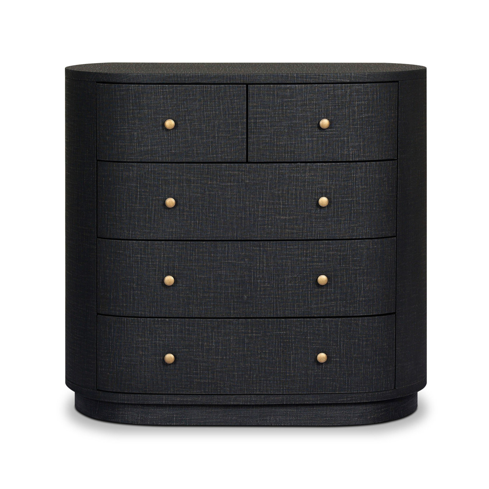 Mandola 40" Mahogany Dresser, Black Linen