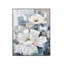 Large Modern Flower Oil Painting, Square Gold Frame Wall Art