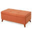 Rangement élégant pour les jeux de société et les télécommandes: plateau relevable, bois de bouleau en tissu, brun foncé, 19,81 po x 15,5 po x 38 po, orange, banc d'assemblage requis et plateau relevable, 38 po x 19,81 po-1061961853
