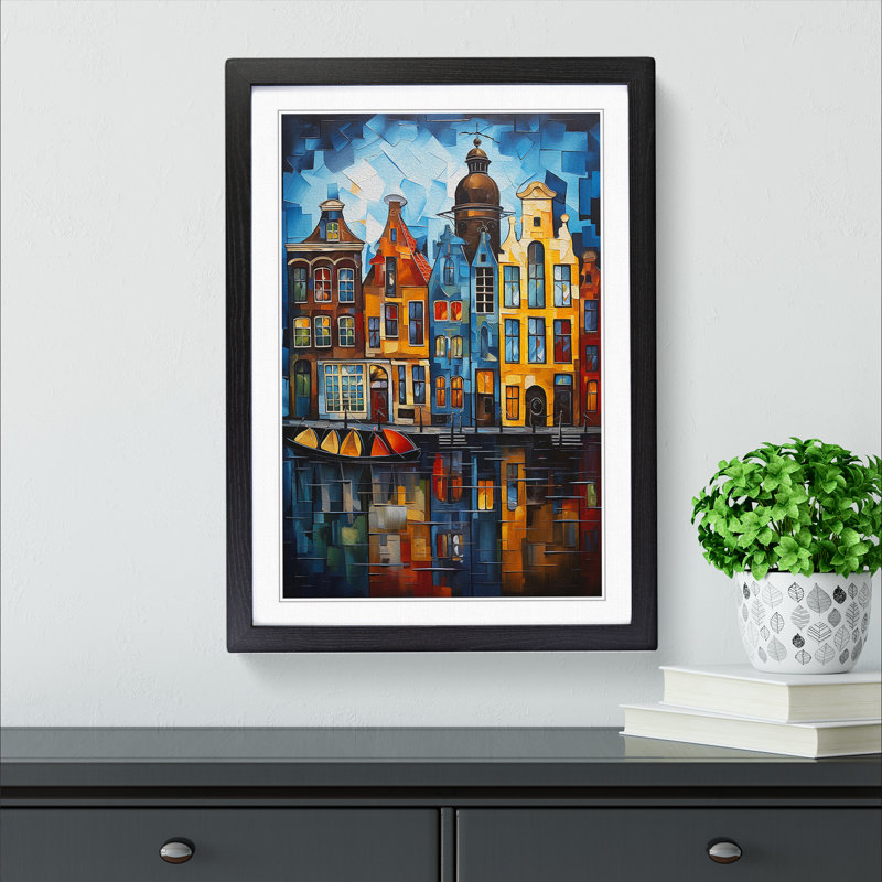 Amsterdam Abstract No.3 - Framed Print, Black , 34cm H x 25cm W x 2cm D