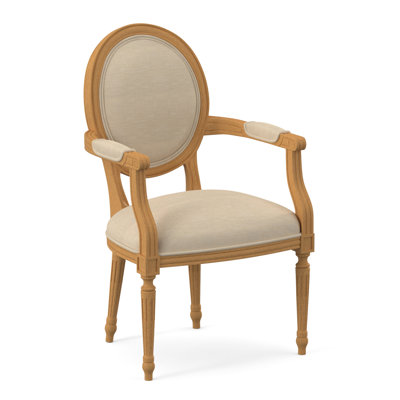 Chaise avec accoudoirs en tissu Dauphin