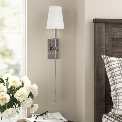 Aaryahi 1-Light Dimmable Wallchiere in Polished Nickel