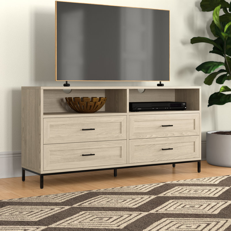 Addlee 56" 4-Drawer TV Stand for TVs Up To 60", Birch