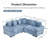Oversized Cloud Modular Sectional Couch, Convertible Design With Extra-Wide Armrests And 10 Throw Pillows, Premium Corduroy Fabric For Living Rooms-287828325-287828327