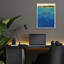  «Island Escape 1» par Laura Gibson, art mural en verre acrylique, 12 po x 16 po