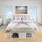 Vintage Beige Minimalism Floral Blossums Polyester Duvet Cover Set-138870696