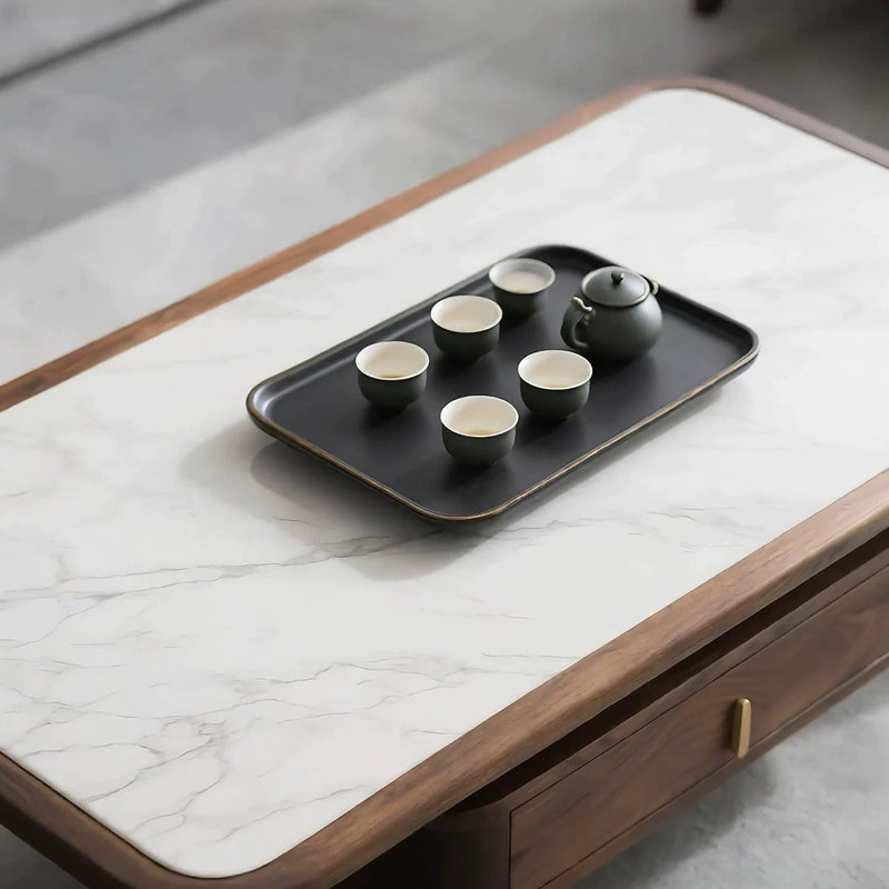 Table basse en noyer noir, H 17,7 po x L 55,1 po x l 29,5 po