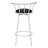 2 Contemporary , Swivel, Grey Metal Base, Black Leather Look Seat, Modern Design 2Pcs Swivel Bar Height, Material, Stylish