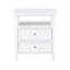 Table de chevet 2 tiroirs Weston White-1211404788