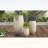 Lightweight Round MGO Outdoor Planter Set with Drainage, 3 Sizes for Indoor and Outdoor Decor-2054234508