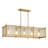 Muller 5-Light Linear Chandelier in Warm Brass