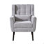 Fauteuil ergonomique en chenille de couleur grise avec pieds en bois massif pour un espace de vie confortable et confortable-1554535663