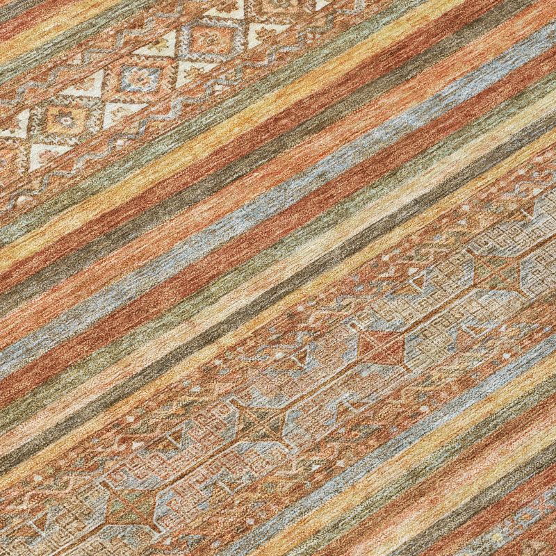 Tapis rond 8 pi Terra Cotta