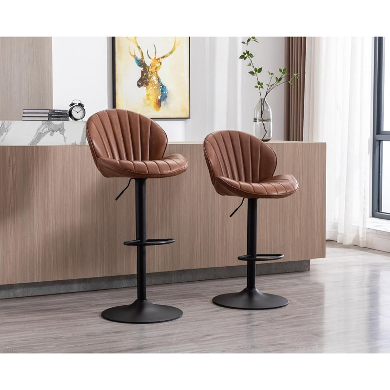 Agapito Upholstered Adjustable Height Counter Stool