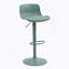 Ensemble de 2 tabourets de bar pivotants à hauteur ajustable en cuir synthétique avec dossier ergonomique, base robuste - vert menthe-2100192203