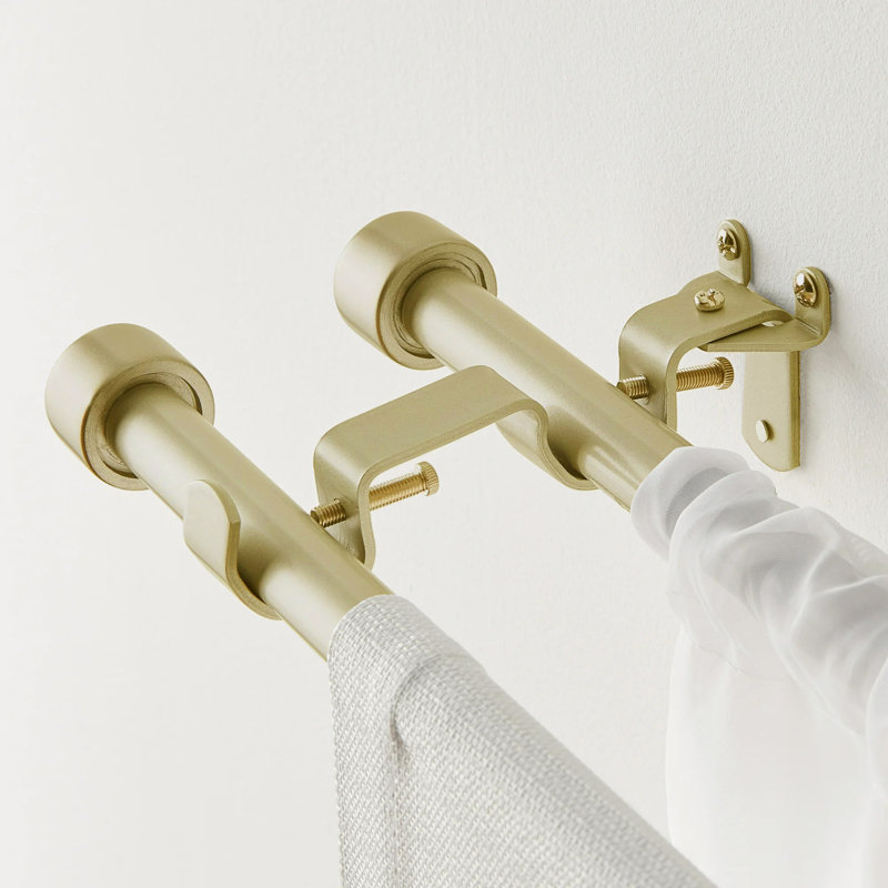 Double Rod Universal Brackets, Brass