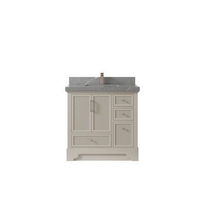 Alys 36'' Single Bathroom Vanity with Quartz Top