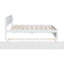 Structure de lit de taille moderne avec lit gigogne simple et 2 tiroirs pour un rangement efficace en blanc ultra brillant