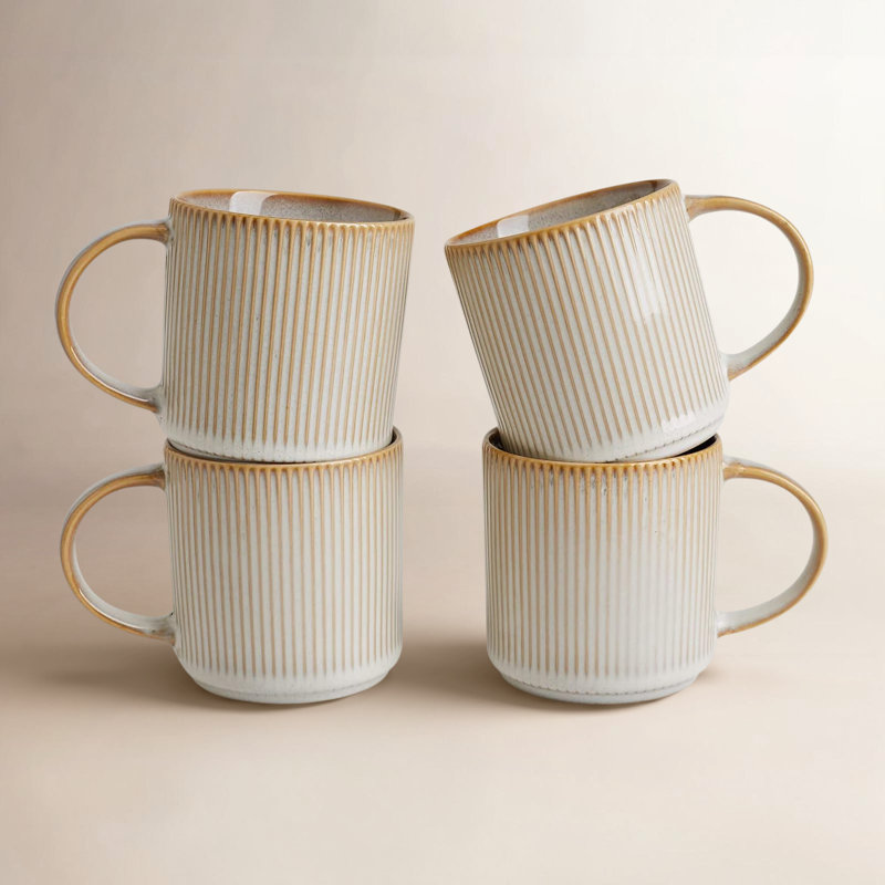 Grande tasse à café 12 oz Azal, Blanc cappuccino, 12 oz