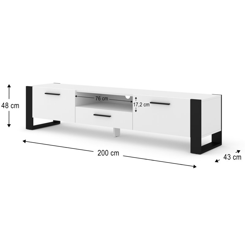 Traverse Unfinished TV Stand for TVs up to 85", White