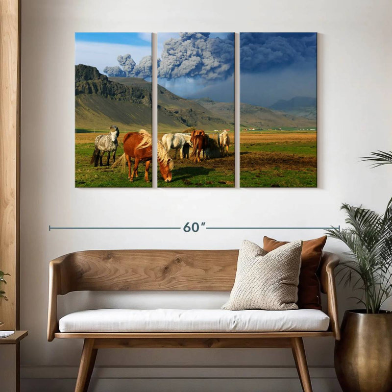 Brampt Icelandic Ponies, 32" H x 50" W