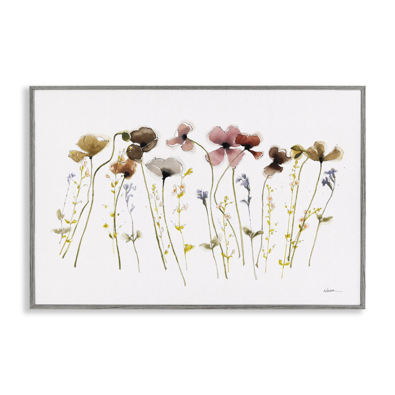 Printemps, coquelicots, art par Shirley Novak bf-996, H 20 po x l 30 po, Estampe numérique Farmhouse