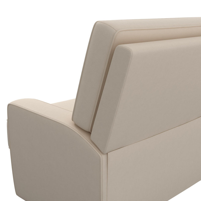 Fauteuil oscillant, inclinable et pivotant rembourré Abingdon, Velours beige