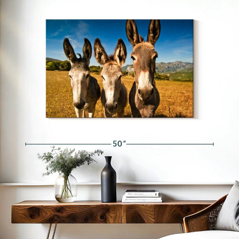 Donkey Trio, 26" H x 39" W