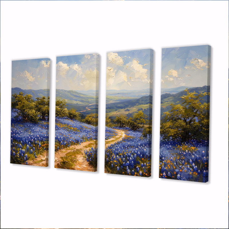 Ensemble d'art mural Futch - Blue Bonnets, H 32 po x l 64 po