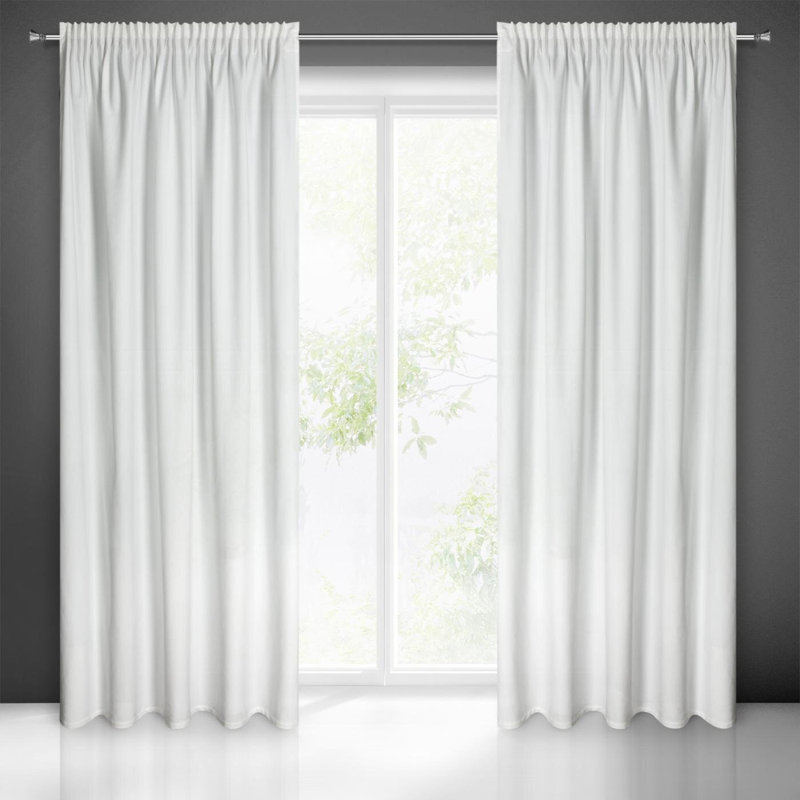 Abdihafid Blackout Curtains Single Panel, White