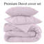 Pintuck Microfiber Duvet Cover Set with Pillowcases – Pleated Textured Bedding, Soft Luxury Quilt Cover, Breathable All-Season Comforter Cover, Modern Hotel Style Bed Set-123796612-123796614