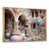 Toile avec cadre flottant or