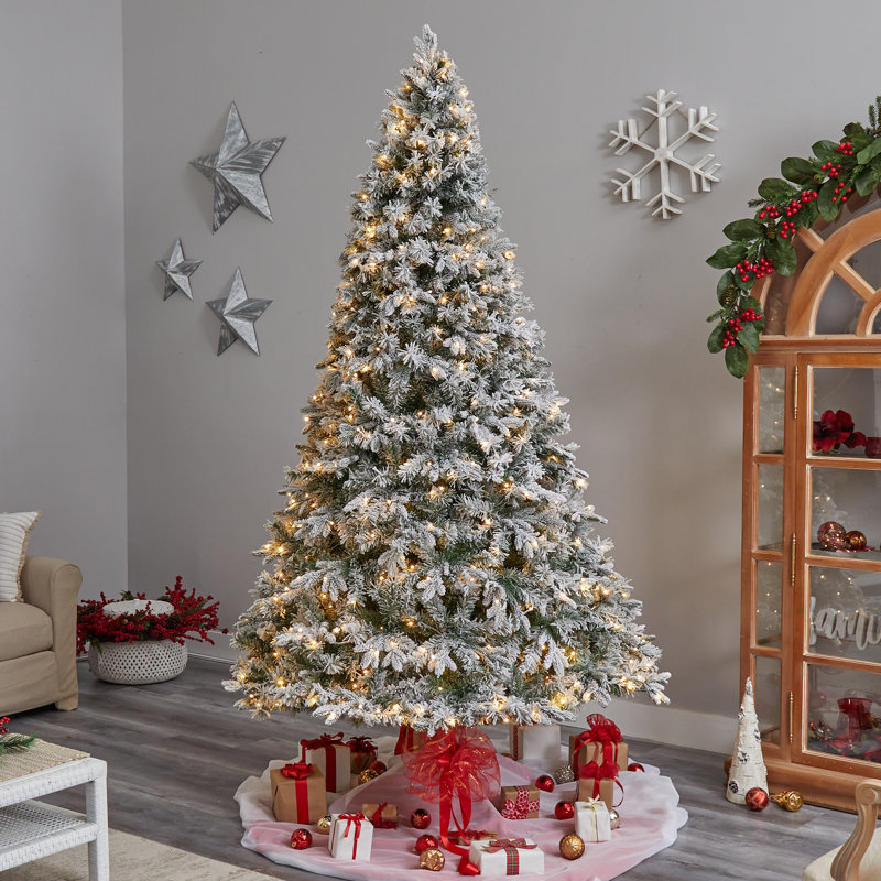 Lighted Artificial Christmas Tree, 9' H